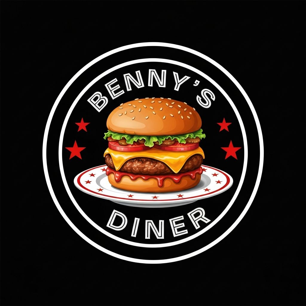 Benny's Diner Logo - Three chefs